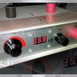 Источник высоковольтный регулируемого напряжения 0..30кВ (двуполярный). ВИДН-30